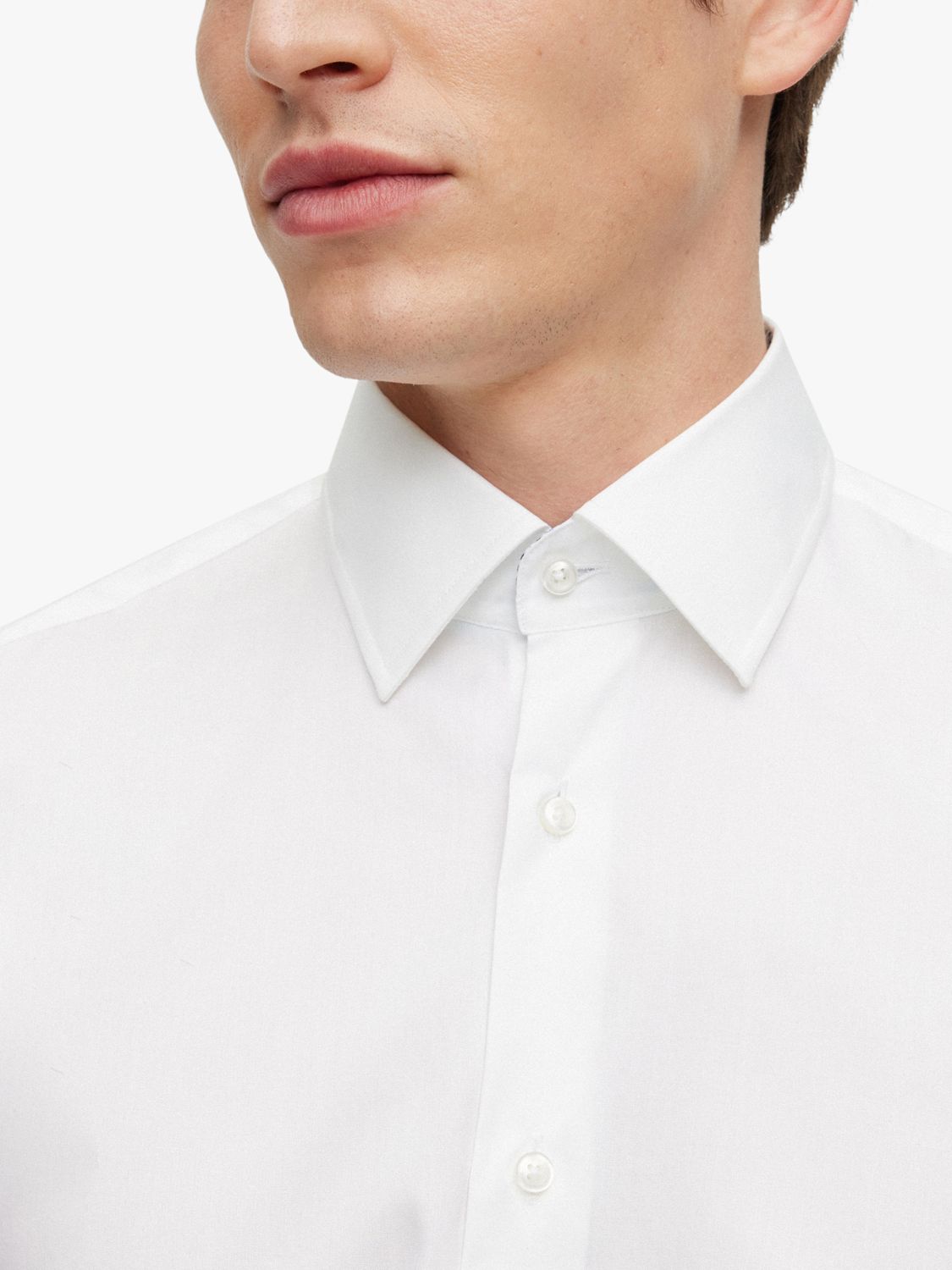 BOSS Joe Kent Regular Fit Shirt, White at John Lewis & Partners