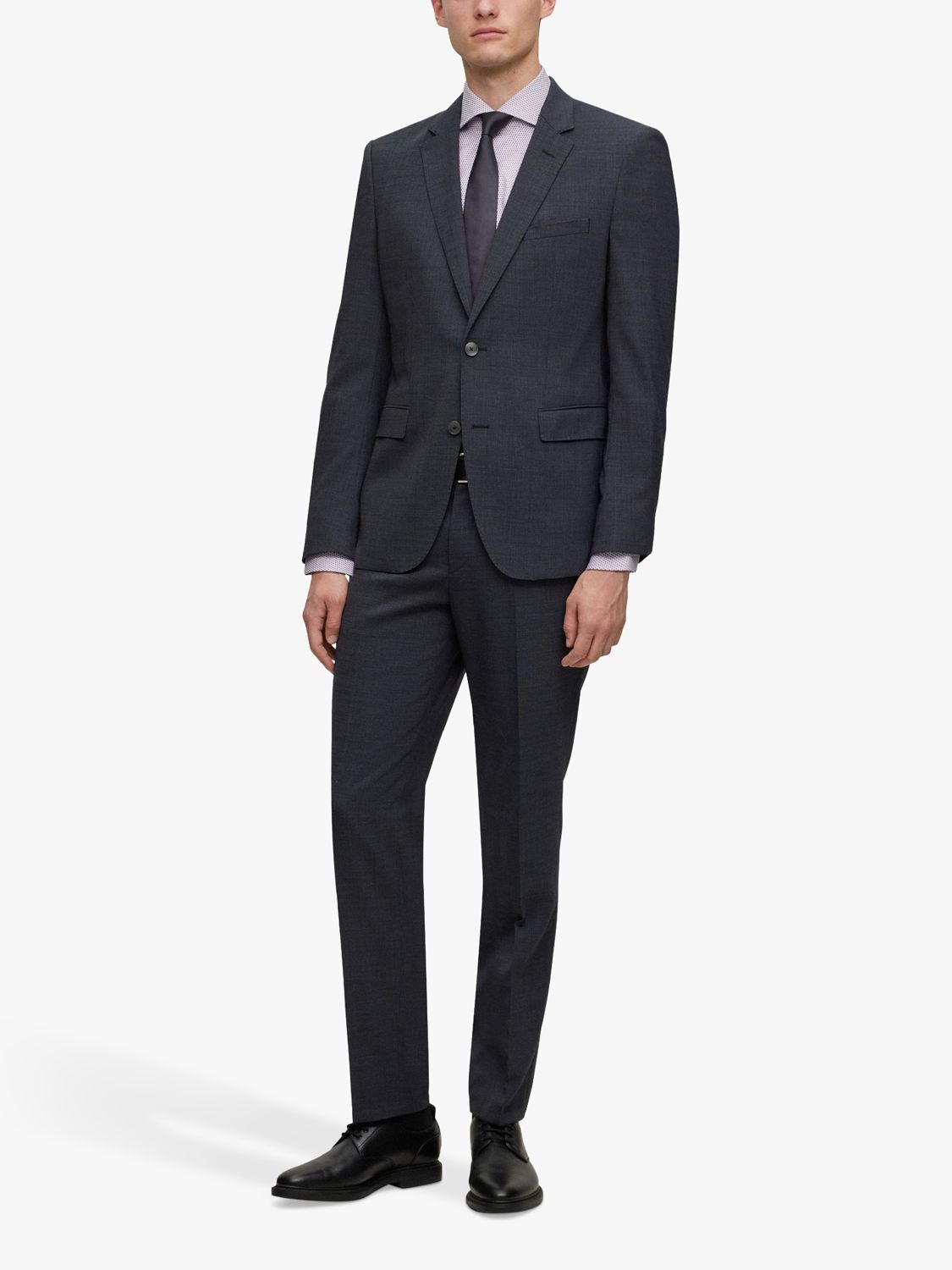 HUGO BOSS Leon Suit Trousers, Open Grey at John Lewis & Partners