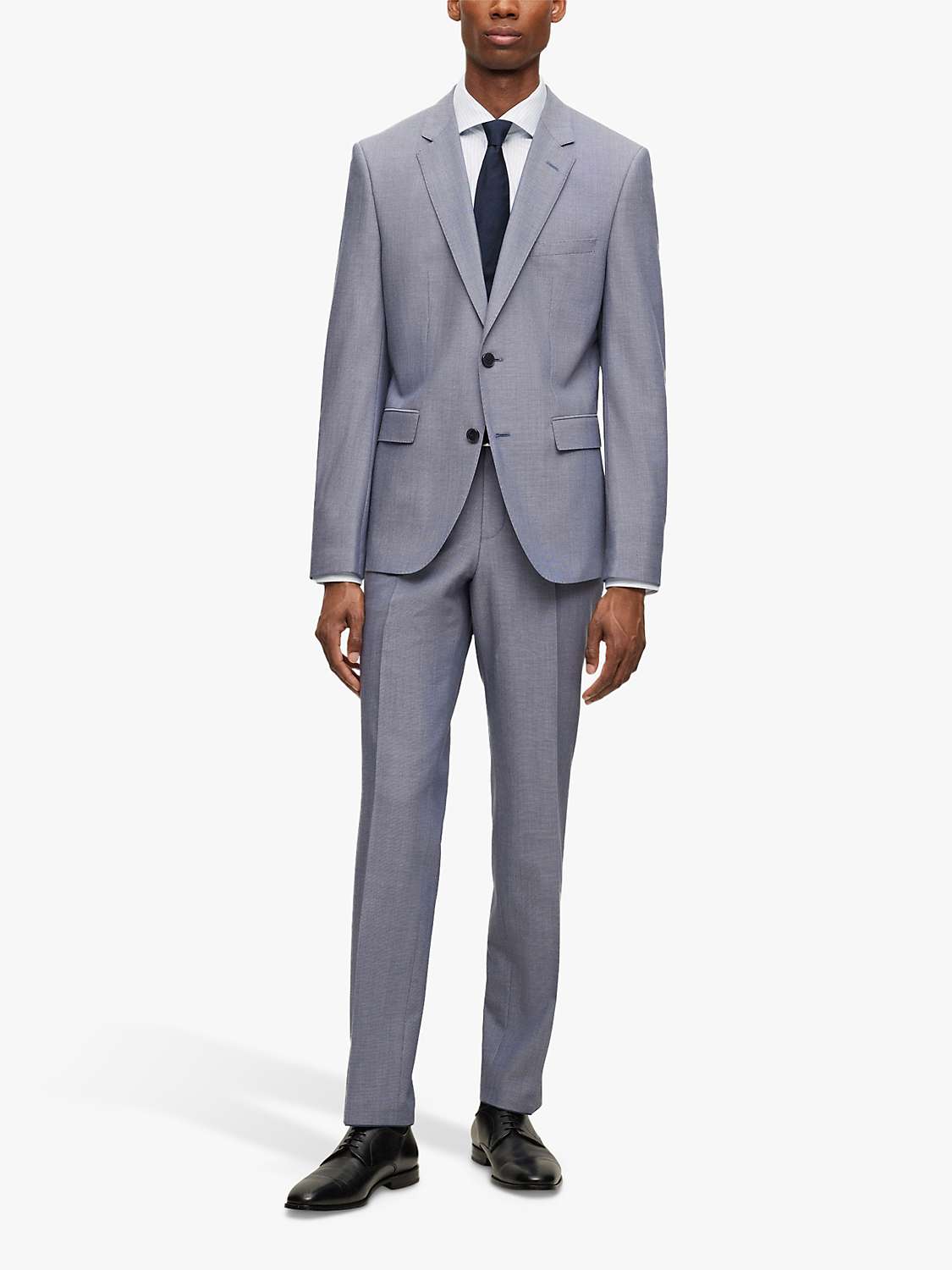 Buy BOSS Jasper Wool Blend Suit Jacket, Open Blue Online at johnlewis.com