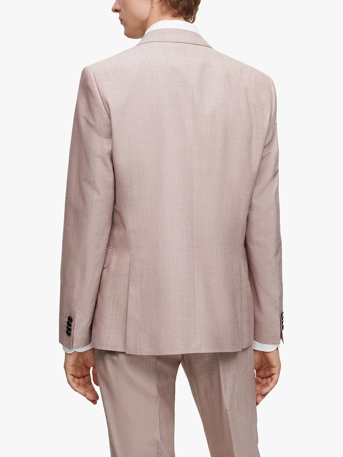 Buy BOSS H-Huge Slim Fit Suit Jacket, Open Pink Online at johnlewis.com
