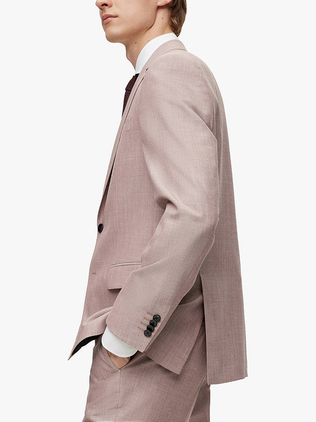 BOSS H-Huge Slim Fit Suit Jacket, Open Pink