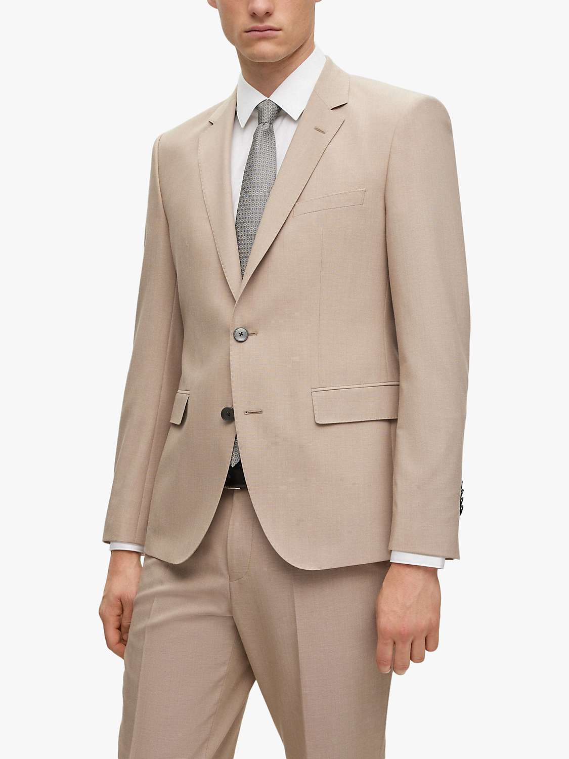 Buy HUGO BOSS Jasper Wool Blend Suit Jacket, Open White Online at johnlewis.com