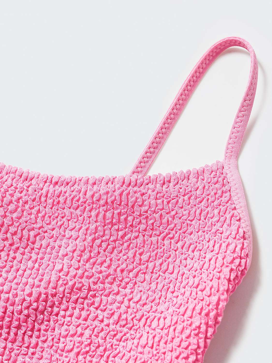 Mango Ocean Textured Swimsuit, Pink at John Lewis & Partners
