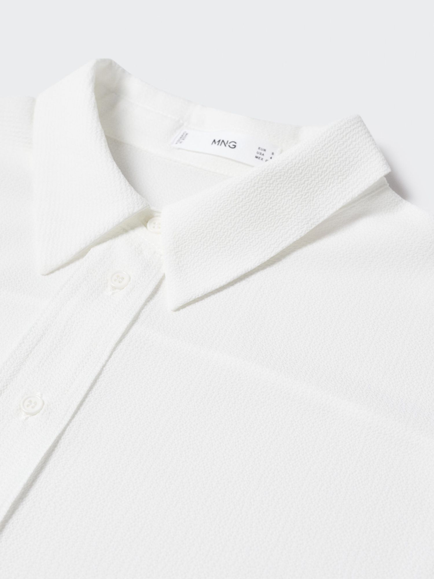 Mango Soto Sleeveless Shirt, Natural White at John Lewis & Partners