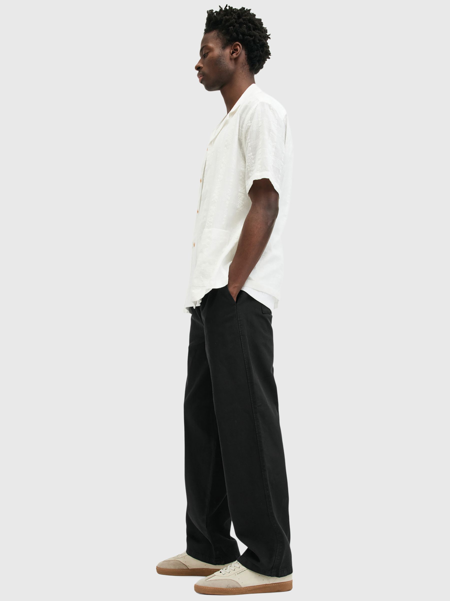 AllSaints Hanbury Straight Trousers, Jet Black, XL