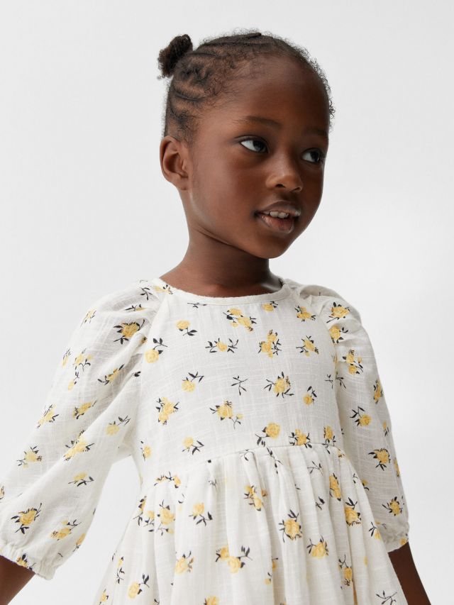 Mango yellow 2024 floral dress