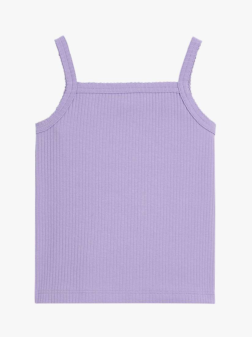 Buy Whistles Kids' Strappy Ribbed Top, Purple Online at johnlewis.com