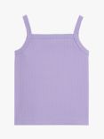 Whistles Kids' Strappy Ribbed Top, Purple