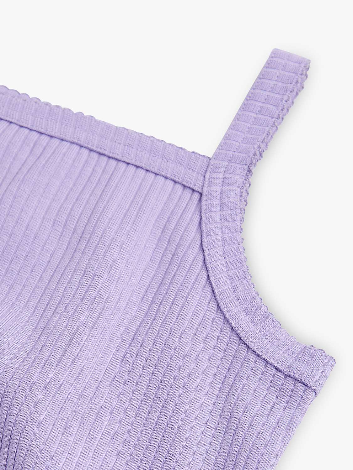 Buy Whistles Kids' Strappy Ribbed Top, Purple Online at johnlewis.com
