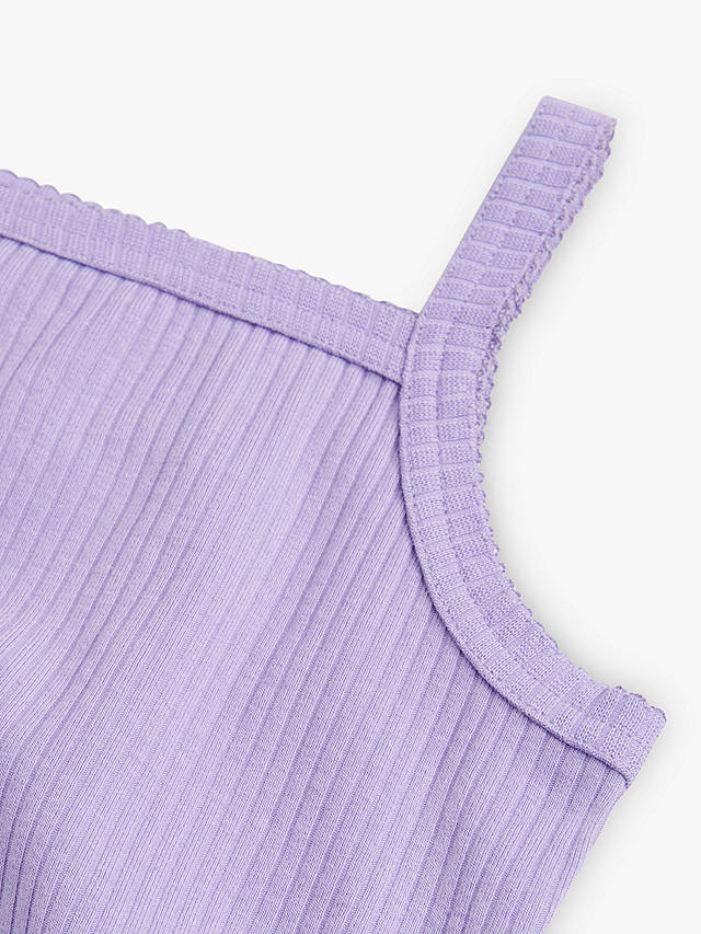 Whistles Kids' Strappy Ribbed Top, Purple