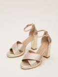 Phase Eight Plaited Leather Strap Heeled Sandals