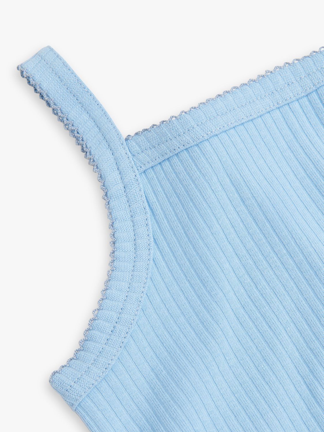 Buy Whistles Kids' Strappy Cotton Rib Top, Blue Online at johnlewis.com