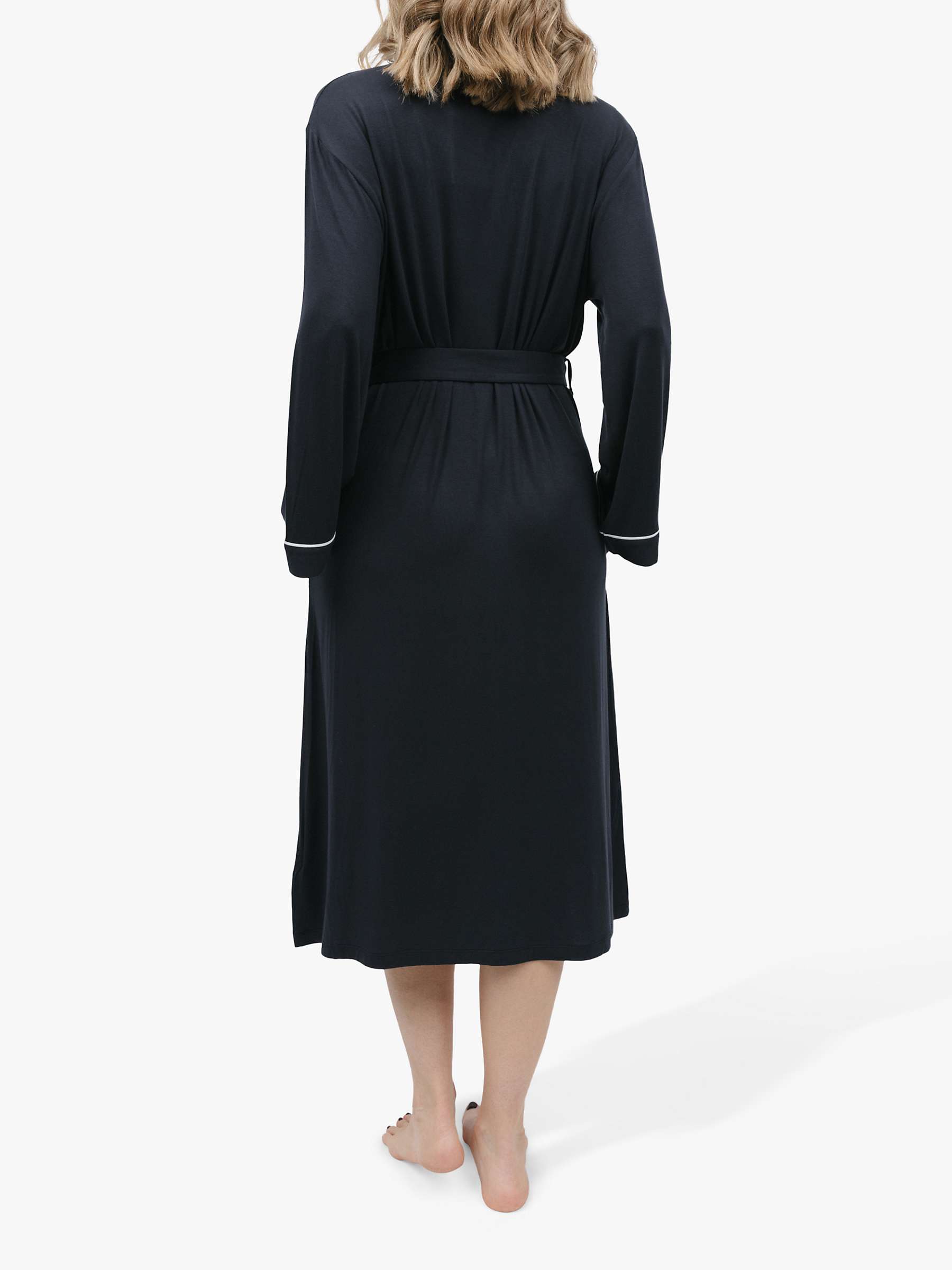 Buy Cyberjammies Nicole Long Dressing Gown, Charcoal Online at johnlewis.com