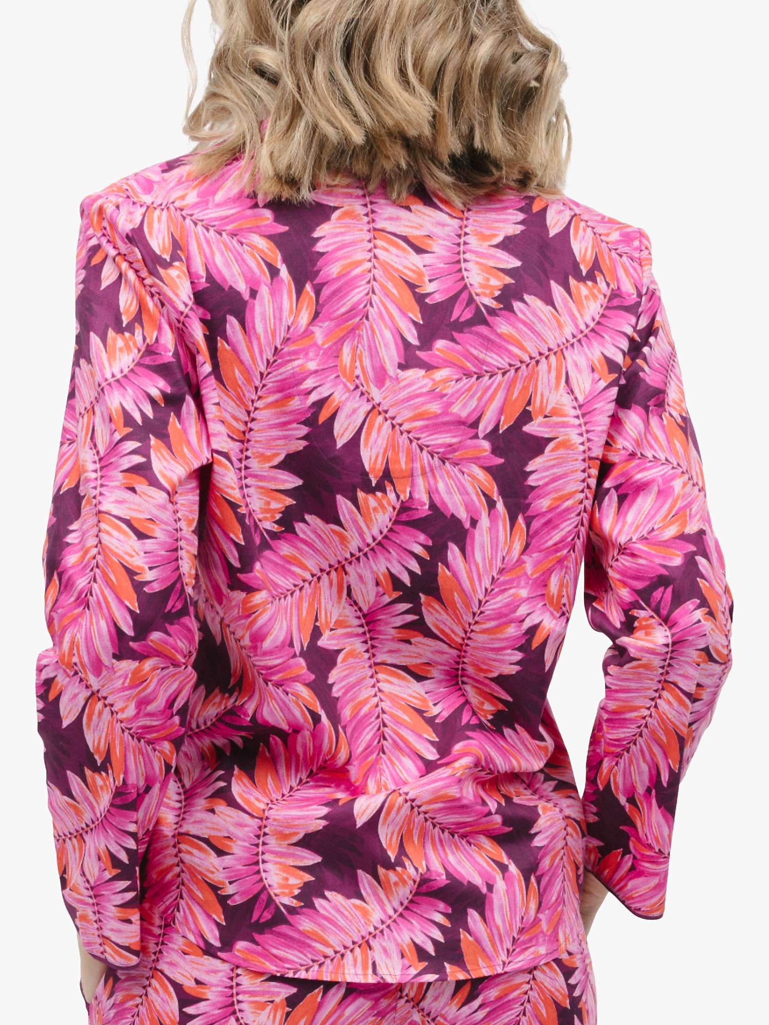 Buy Cyberjammies Carina Leaf Print Pyjama Top, Magenta Online at johnlewis.com