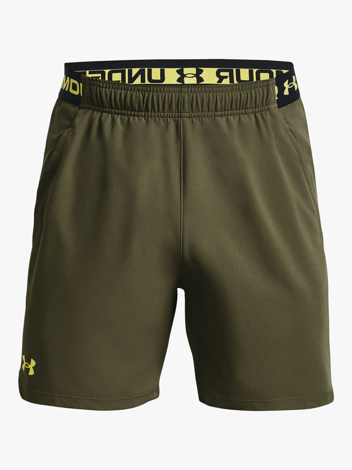 Under Armour Vanish Woven 6" Gym Shorts, Green/Limeyellow, L