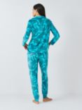 AND/OR Wildcat Velour Shirt Pyjama Set, Teal