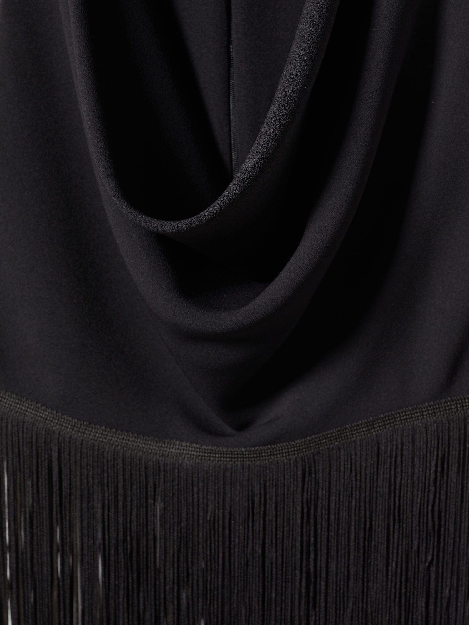 Mango - Fringes Detail Shirt Black - 2 - Women