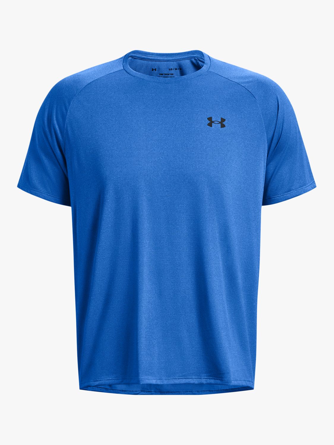 Under Armour Tech™ Vent Short Sleeve Gym Top, Water/Black at John Lewis ...