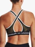 Under Armour Armour® Mid Crossback Printed Sports Bra, Green/White