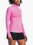 Under Armour Tech™ Evolved Core ½ Zip Long Sleeve Gym Top, Rebel Pink/White