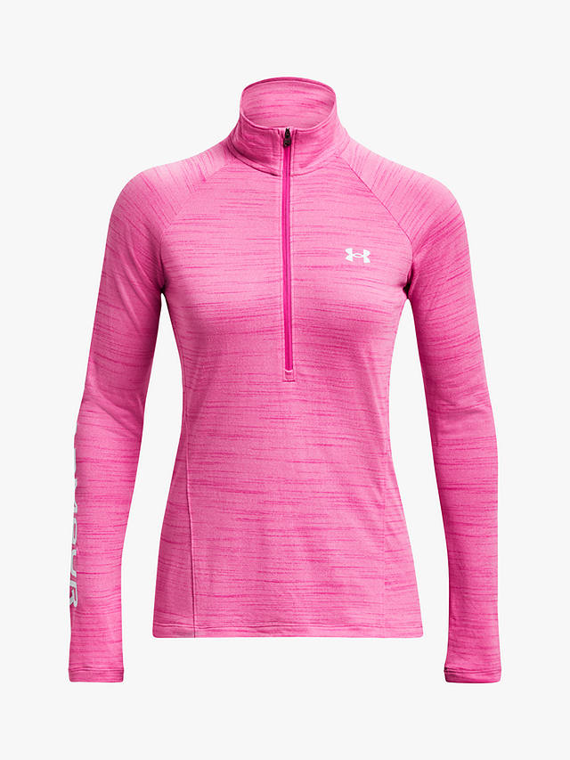 Under Armour Tech™ Evolved Core ½ Zip Long Sleeve Gym Top, Rebel Pink/White
