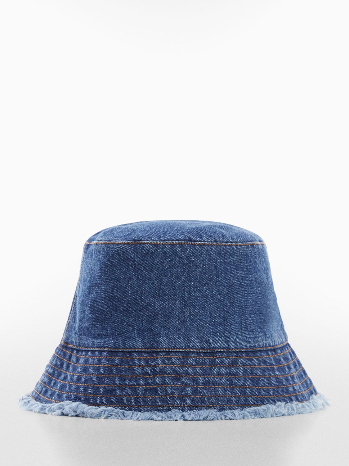 Mango - Frayed Bucket Hat Blue - One Size - Women