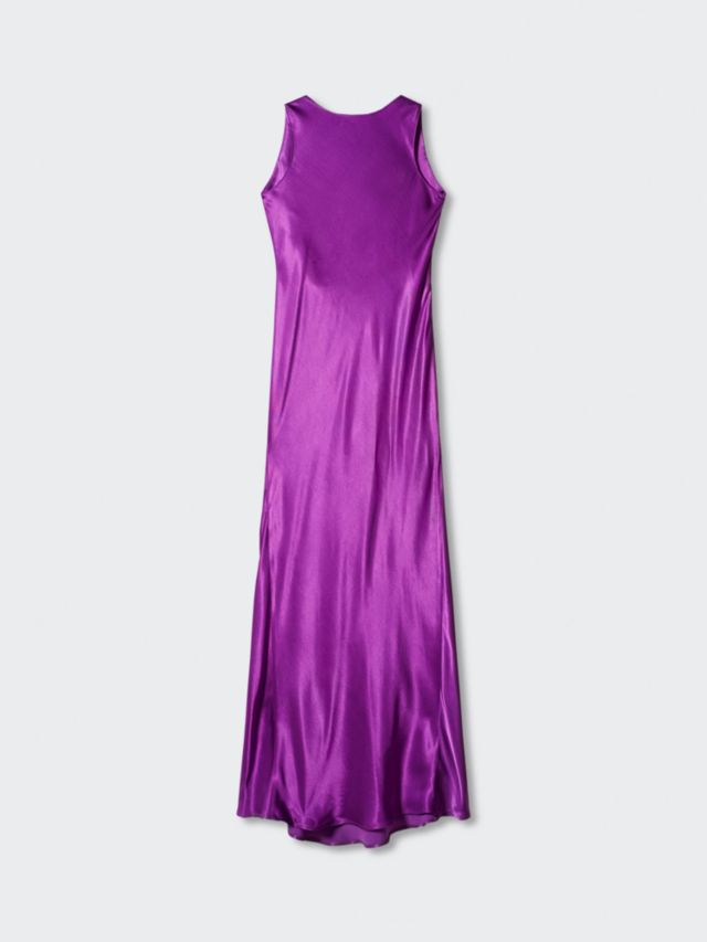 Mango Gabriel A Open Back Dress Medium Purple 6