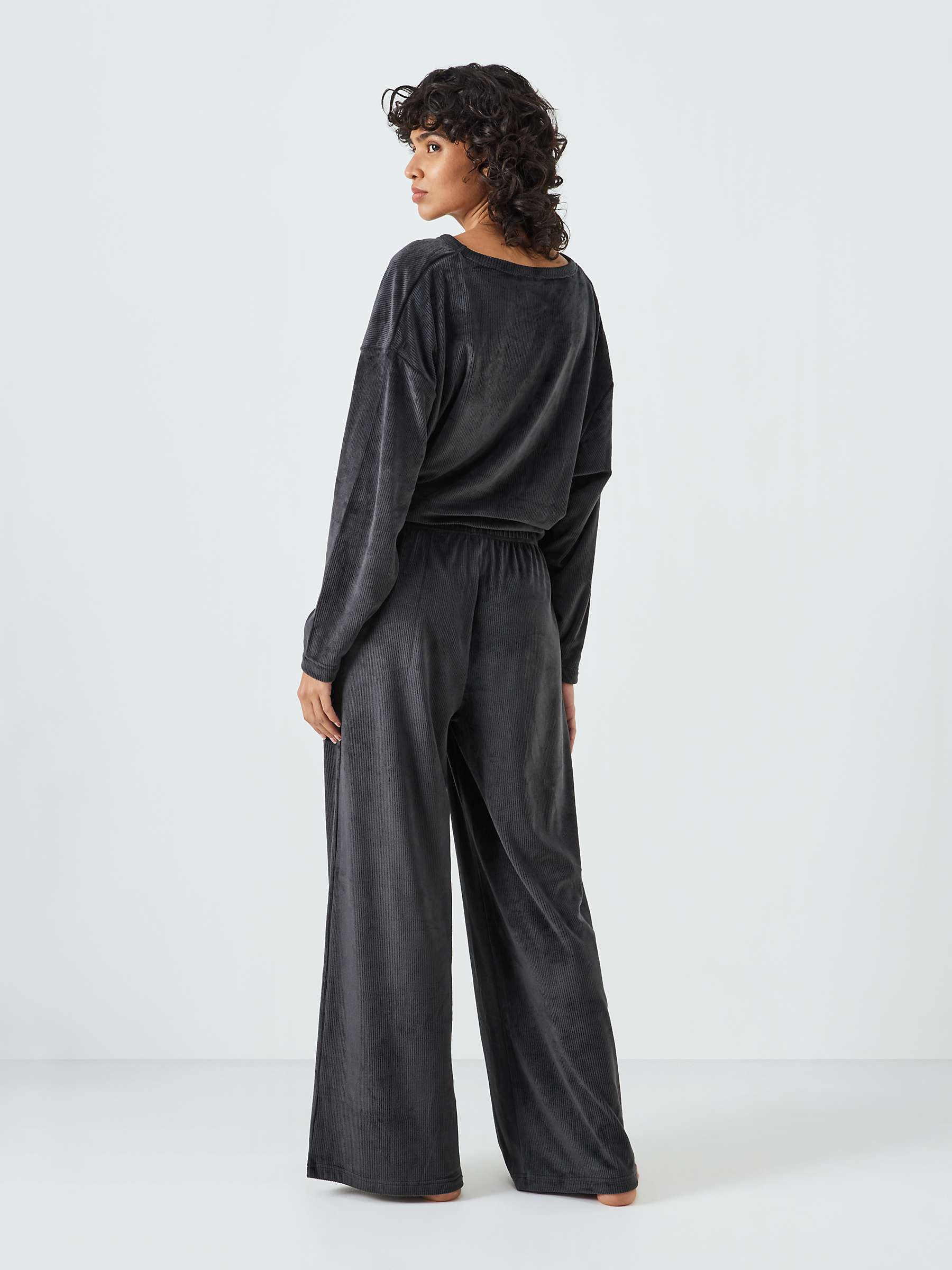 Buy AND/OR Ribbed Velour Pyjama Set Online at johnlewis.com