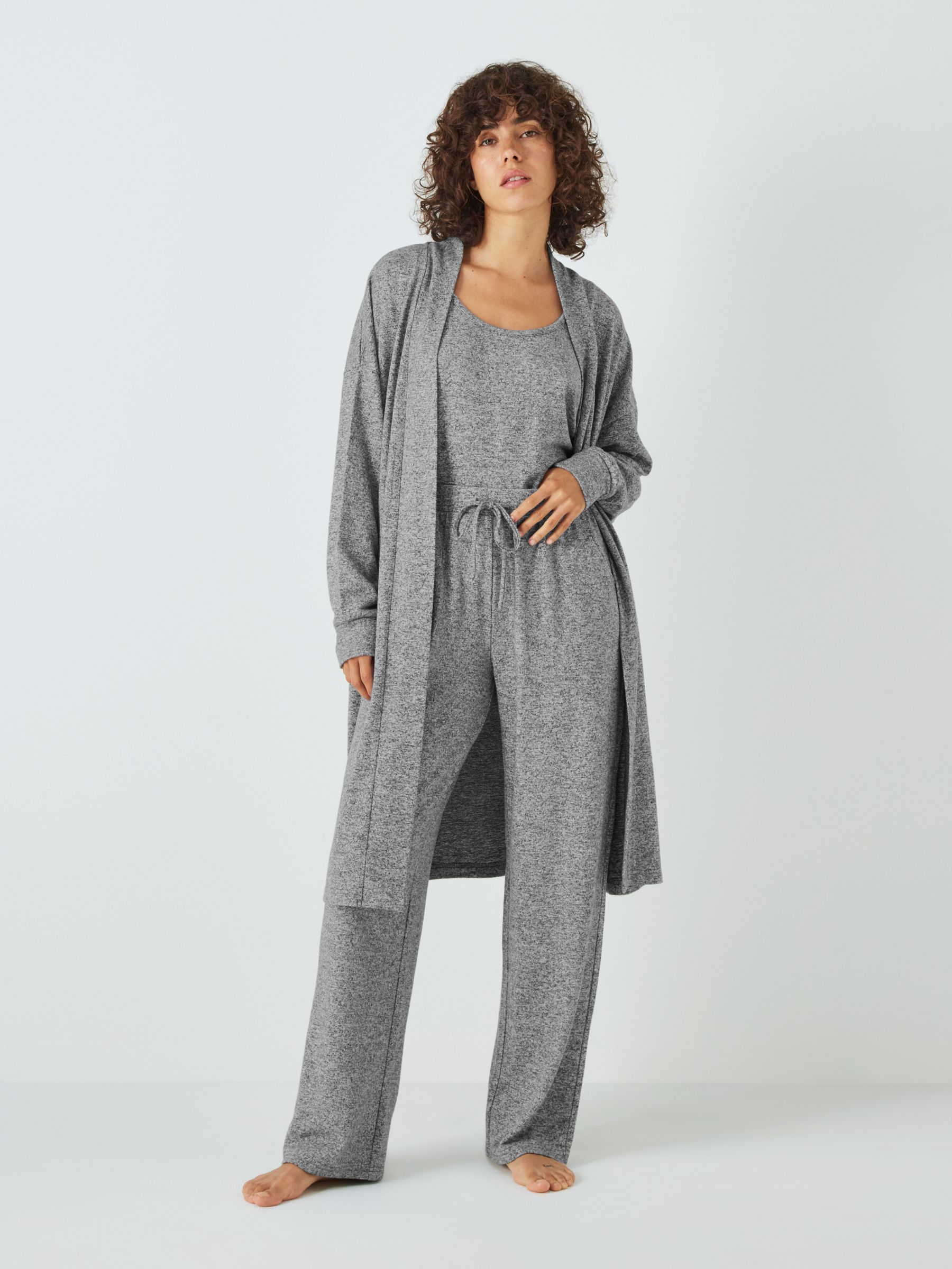 Marks and Spencer Women's Loungewear Cozy Knit Rib Cuffed Pant, Grey Mix,  12 Long at  Women's Clothing store
