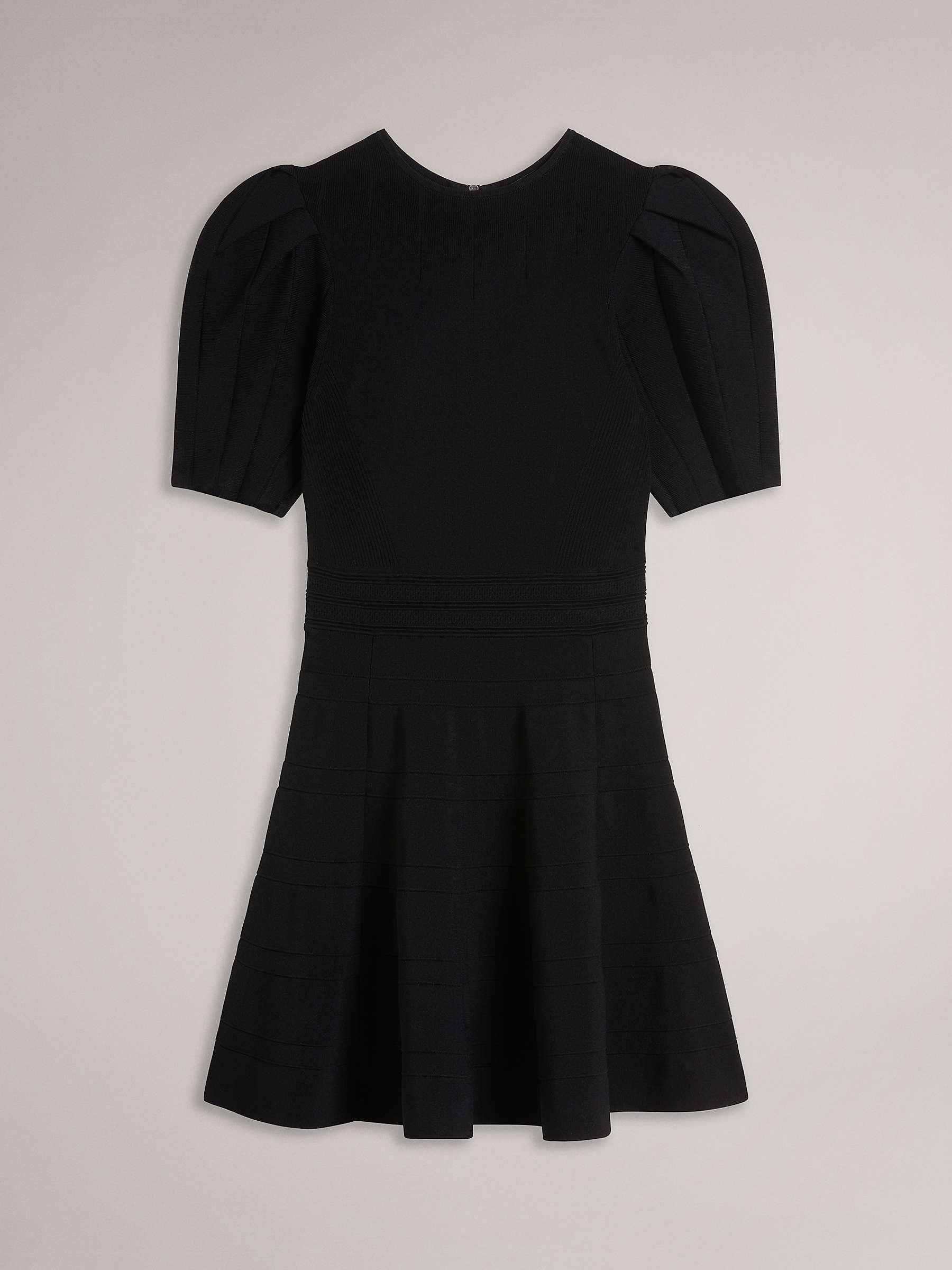 Buy Ted Baker Velvey Puff Sleeve Mini Dress, Black Online at johnlewis.com