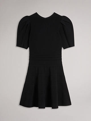 Ted Baker Velvey Puff Sleeve Mini Dress, Black