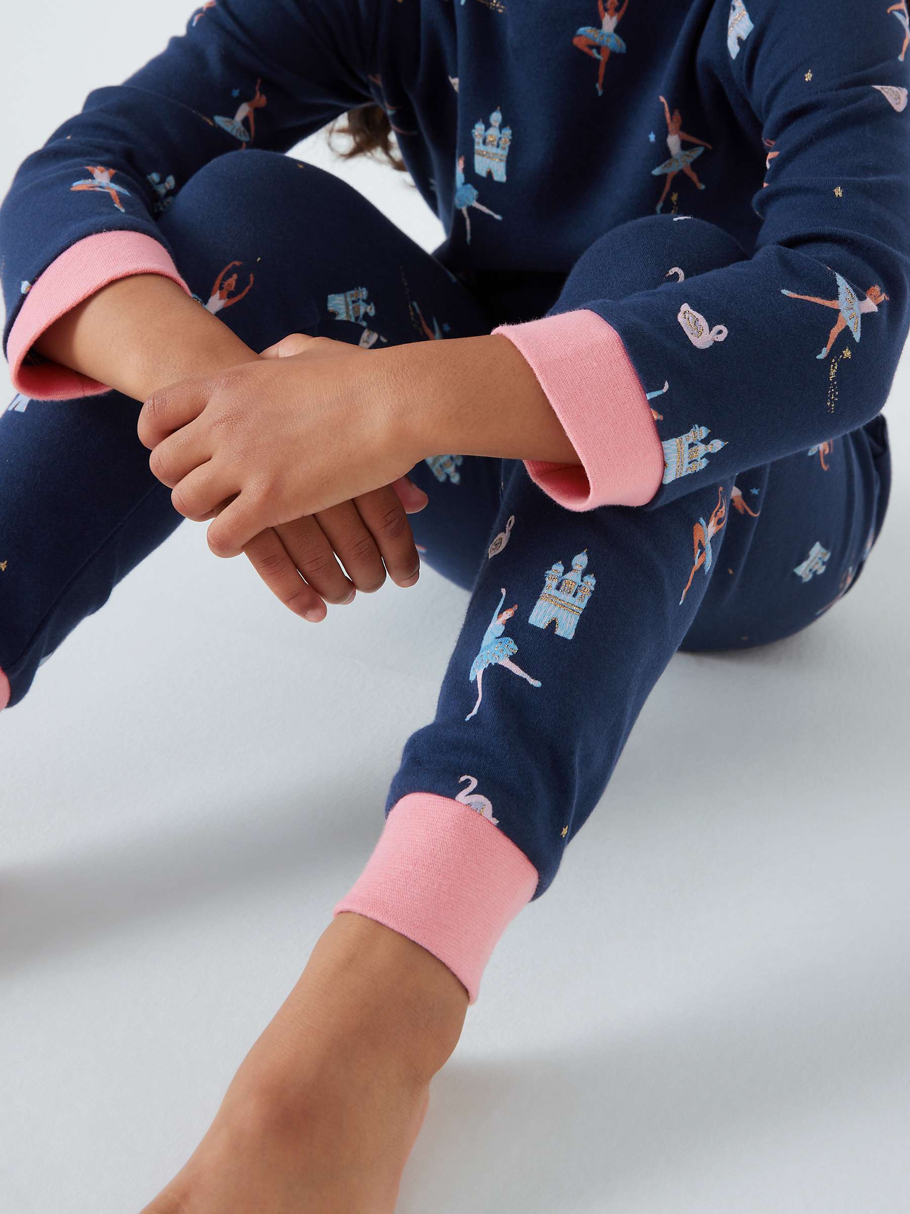 Buy John Lewis Kids' Ballerina Star Pyjamas, Pack of 2, Blue/Multi Online at johnlewis.com