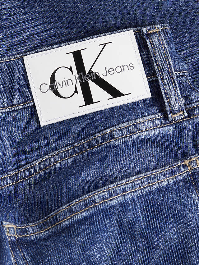 Calvin Klein Cropped Mom Jeans, Denim Dark