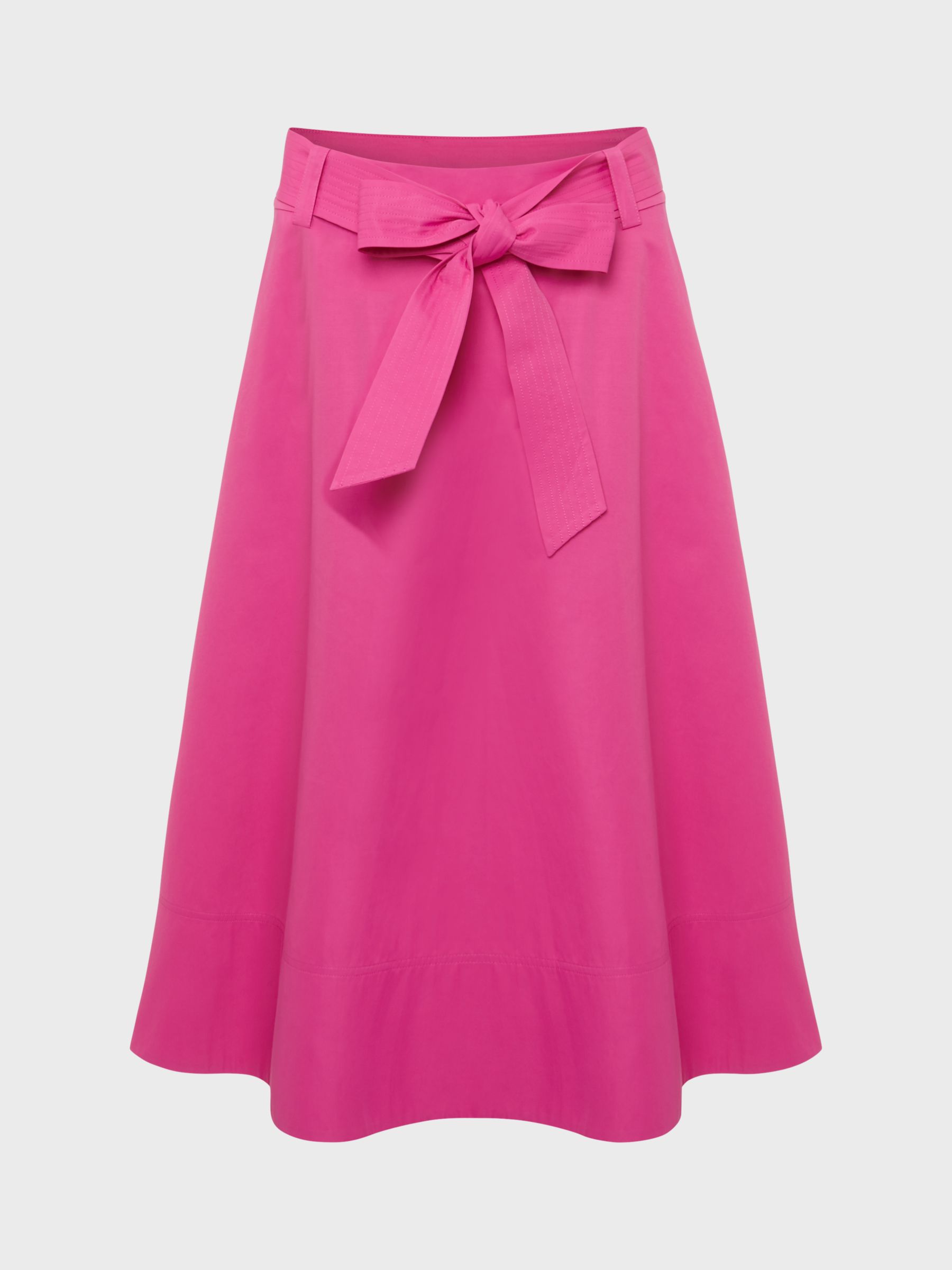 Buy Hobbs Jeanette Belted Skirt, Deep Fuchsia Online at johnlewis.com