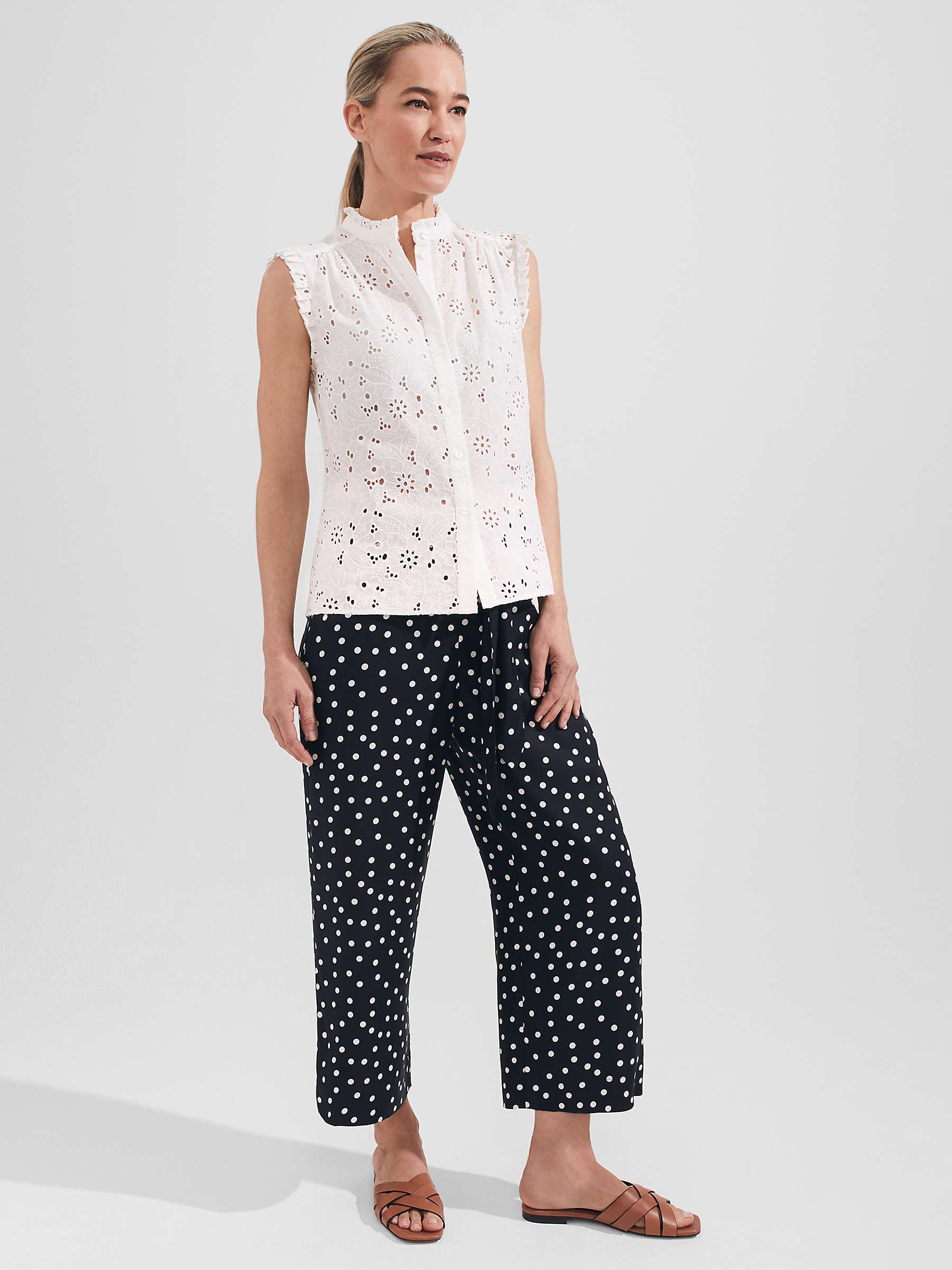 Buy Hobbs Clementine Top, White Online at johnlewis.com