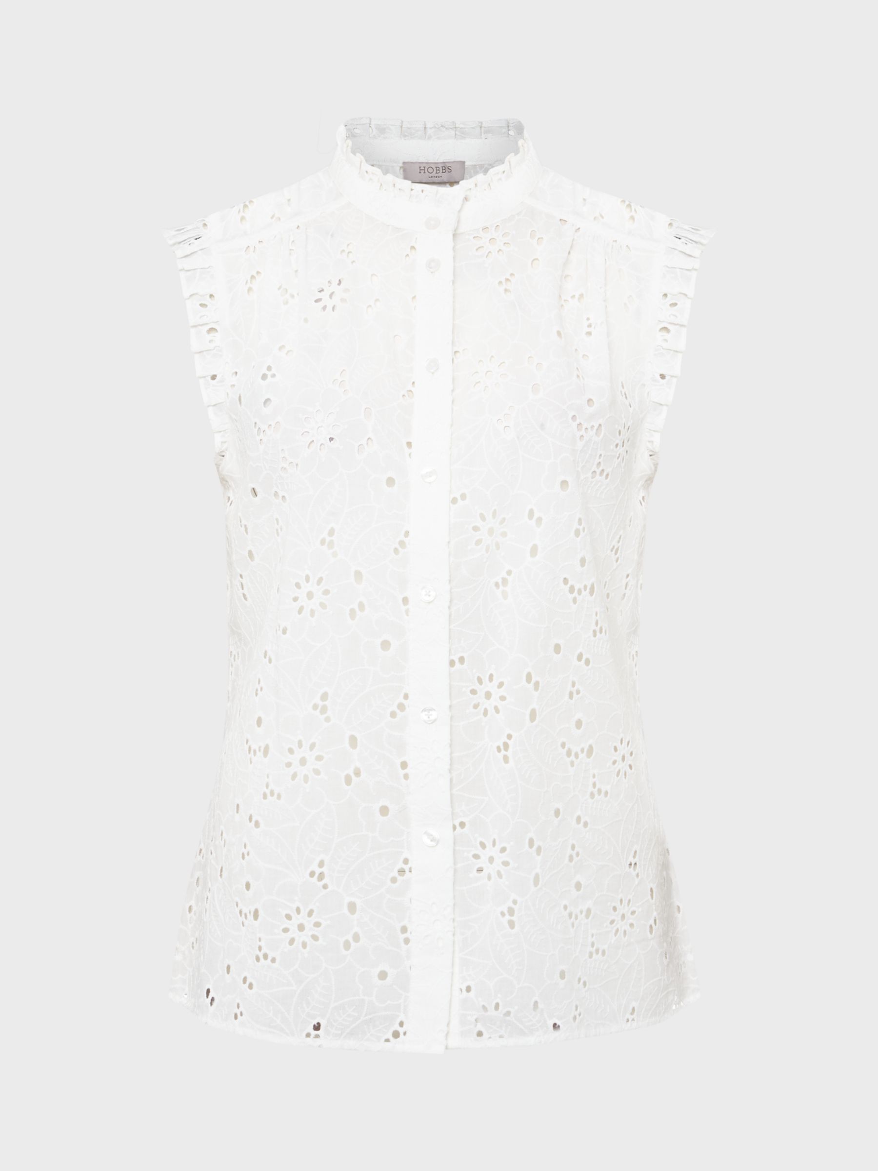 Buy Hobbs Clementine Top, White Online at johnlewis.com