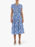 Lollys Laundry Freddy Floral Midi Dress, Blue/Multi