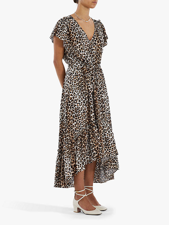 Lollys Laundry Odessa Midi Dress, Leopard Print at John Lewis & Partners