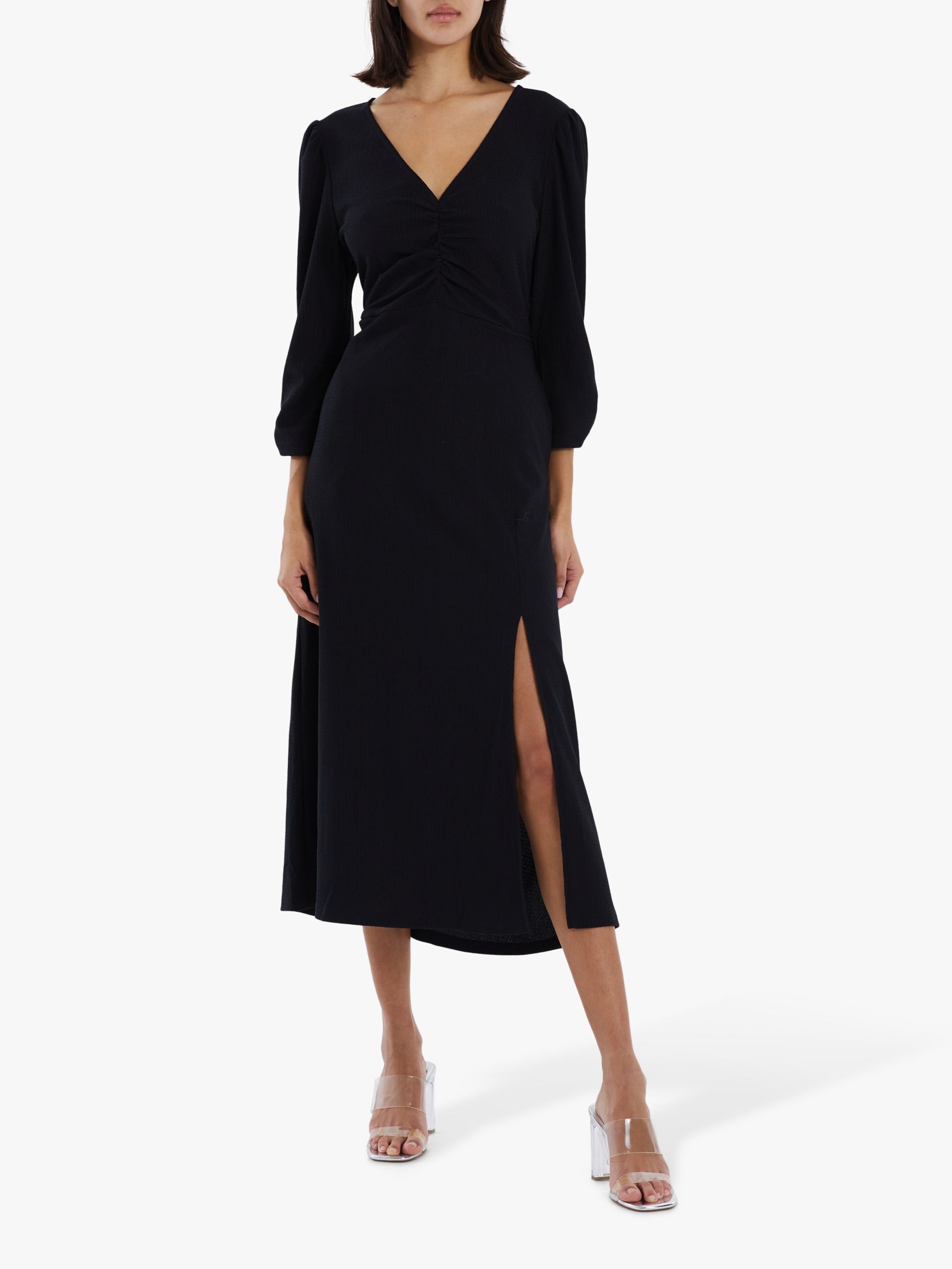 Black Jersey Wrap Midi Dress, WHISTLES