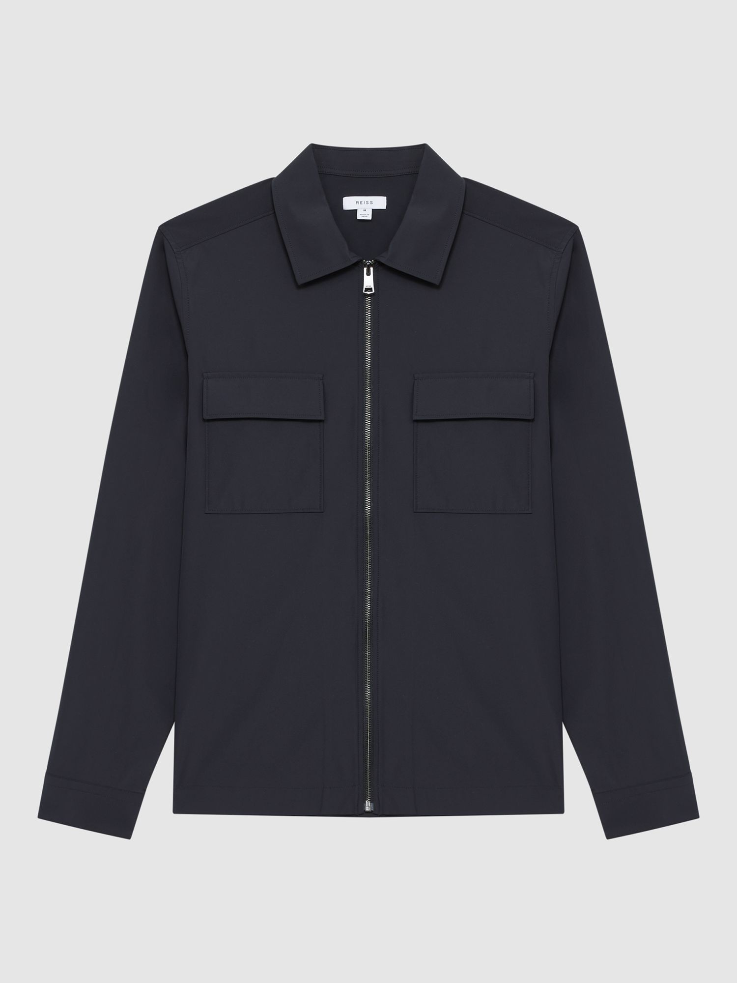 Reiss Pump Long Sleeve Technical Patch Jacket