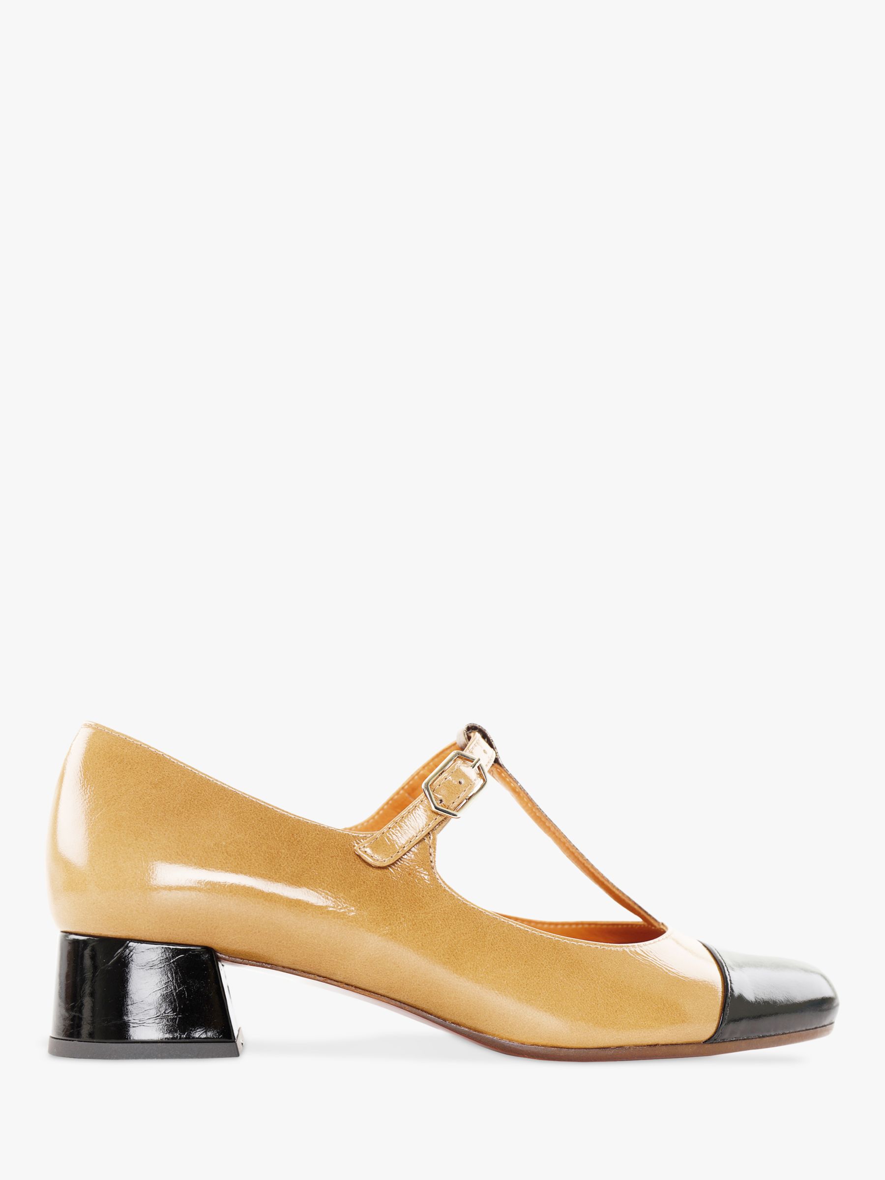 Chie Mihara Revita Leather Colour Block Mary Jane Shoes, Black Jeep ...