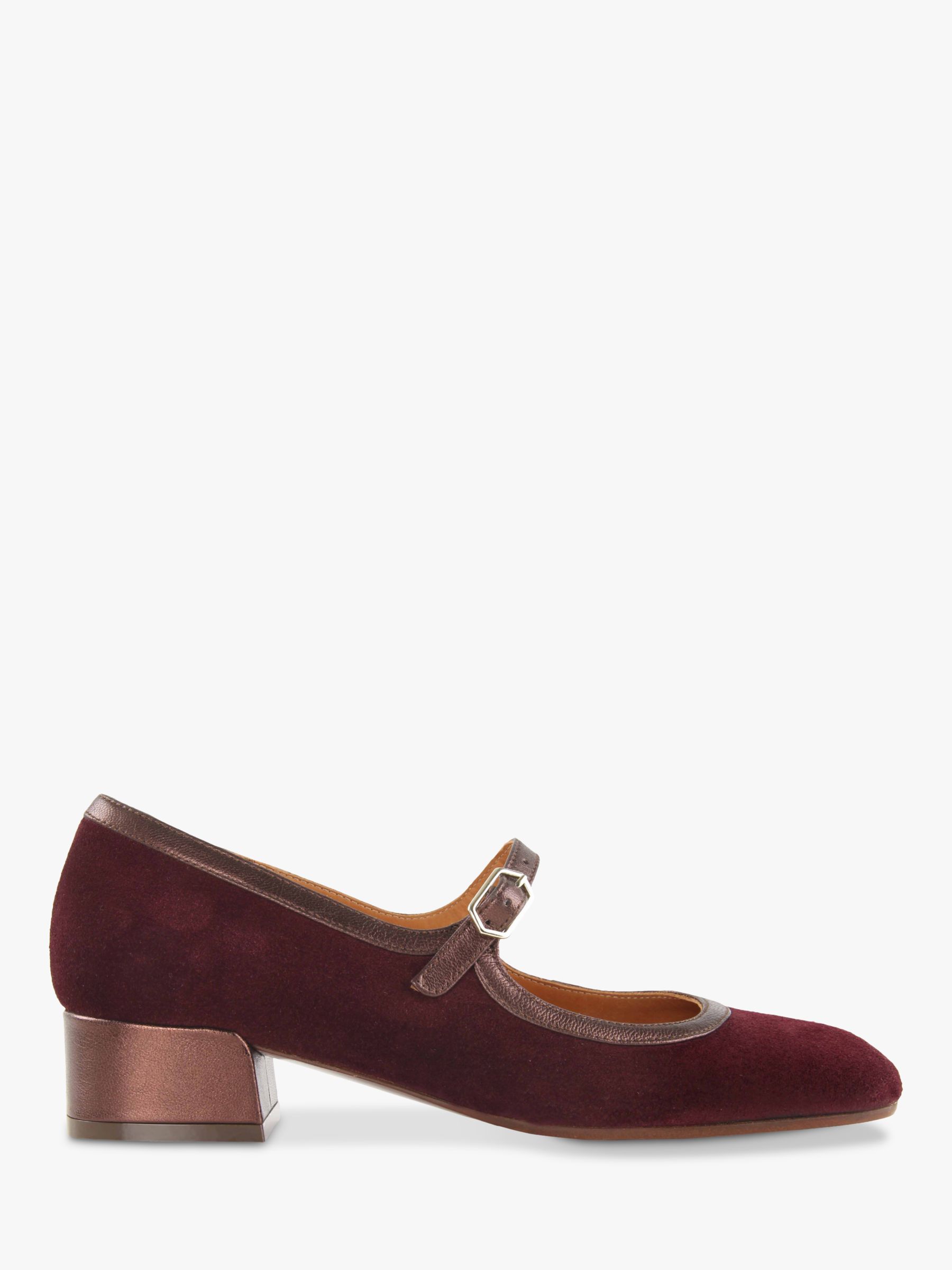 Chie Mihara Idan Suede Mary Jane Shoes Garnet Coffee 4