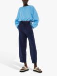 Whistles Tie Waist Nicola Trousers, Navy