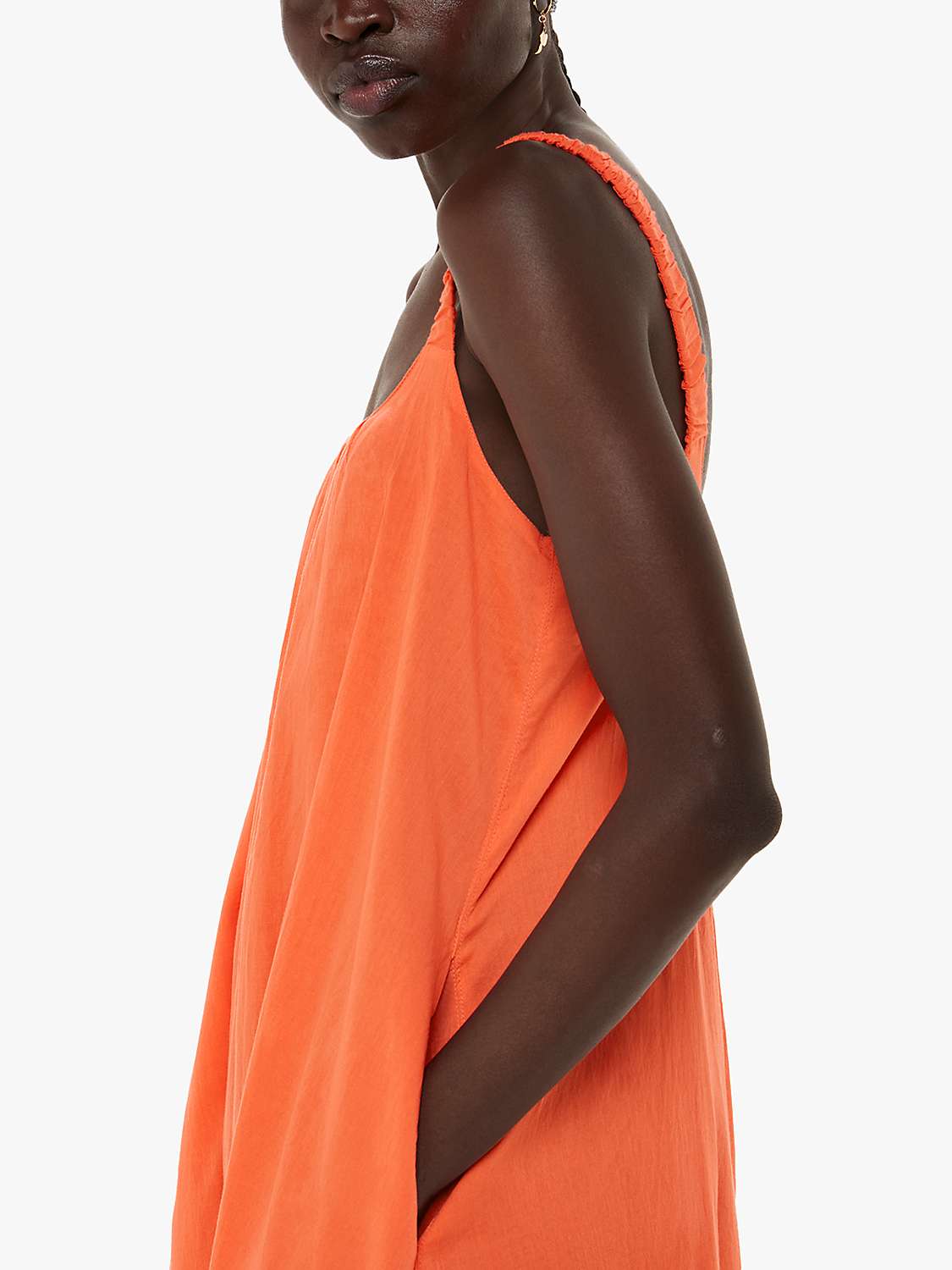 Buy Whistles Rhea Trapeze Midi Dress, Orange Online at johnlewis.com