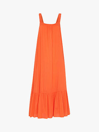 Whistles Rhea Trapeze Midi Dress, Orange