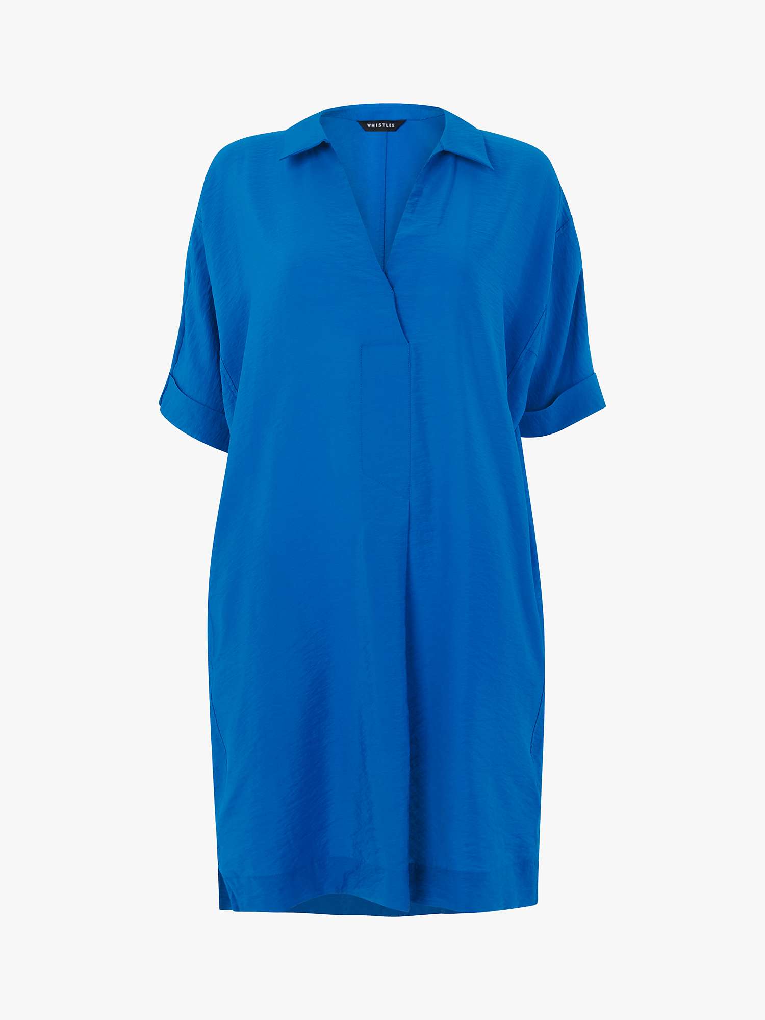 Buy Whistles Melanie Relaxed Shirt Dress, Blue Online at johnlewis.com