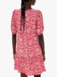 Whistles Blurred Strokes Flippy Dress, Pink/Multi