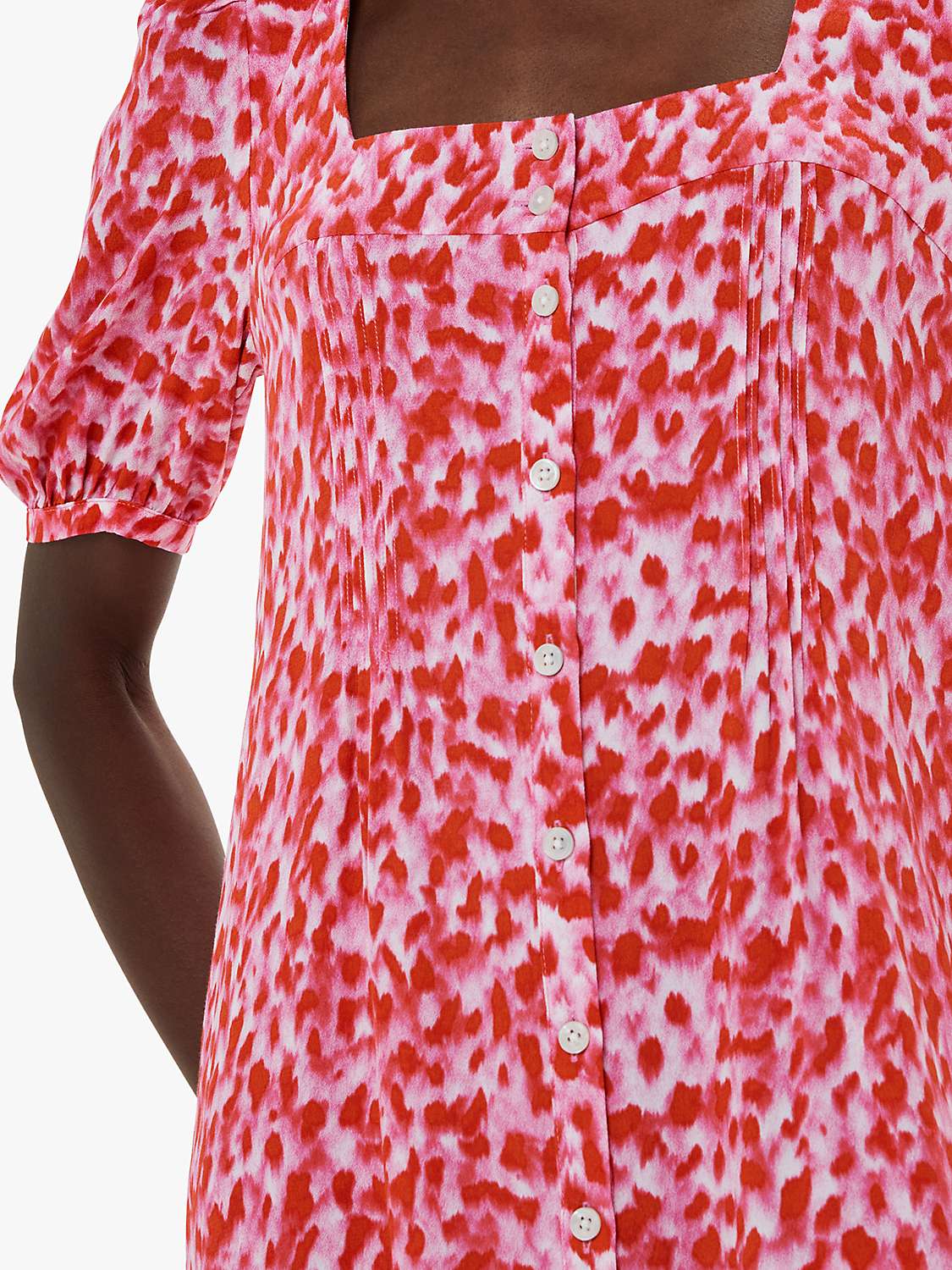 Buy Whistles Blurred Strokes Flippy Dress, Pink/Multi Online at johnlewis.com