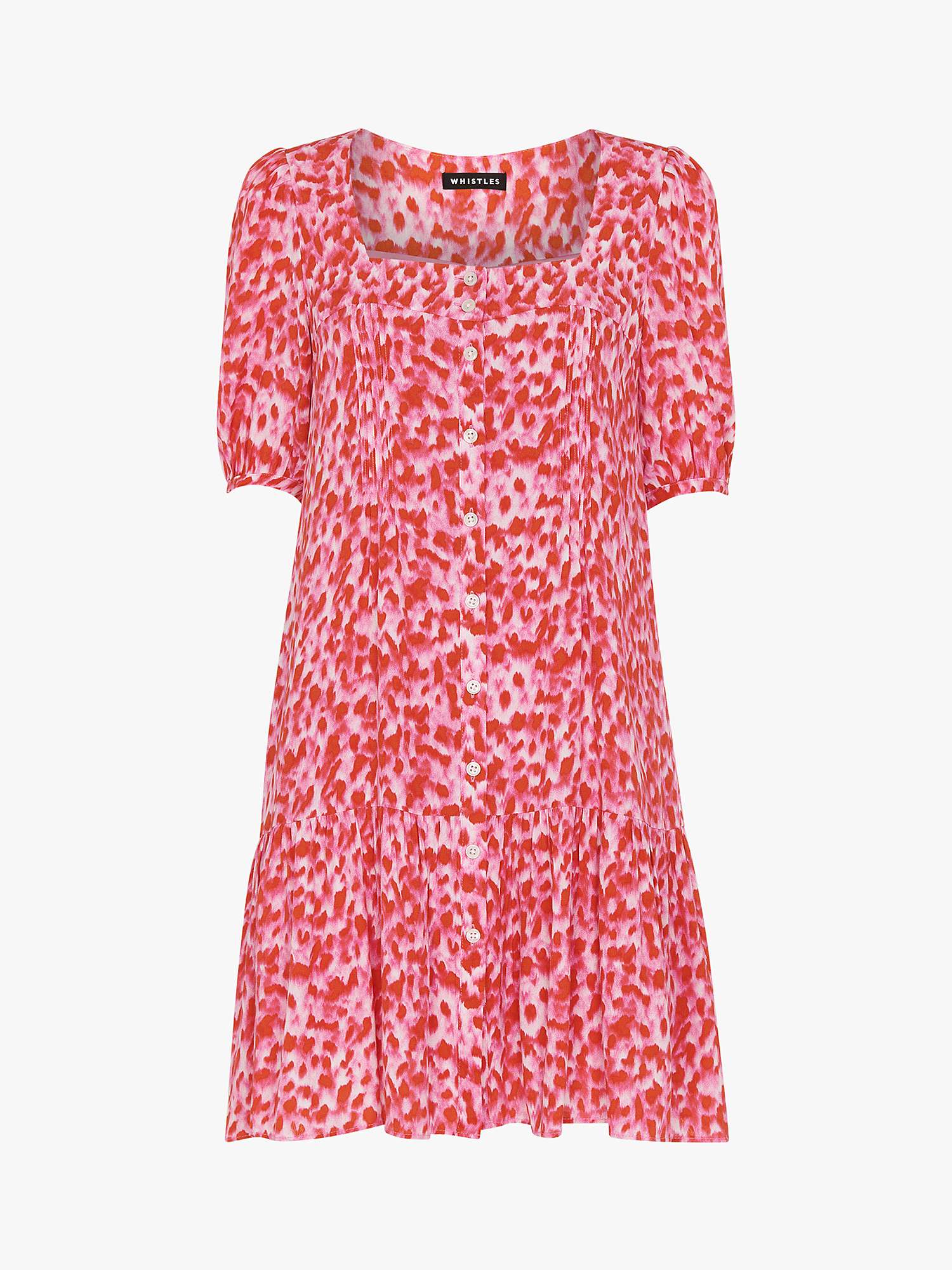 Buy Whistles Blurred Strokes Flippy Dress, Pink/Multi Online at johnlewis.com