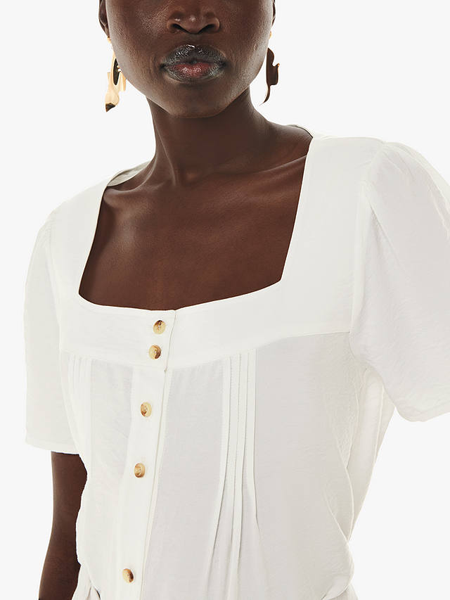 Whistles Lily Square Neck Blouse, White